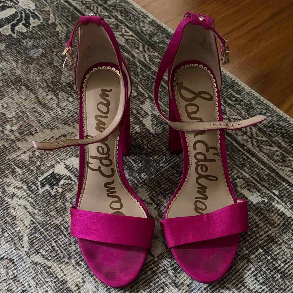 Sam Edelman Fuchsia Heeled Sandals